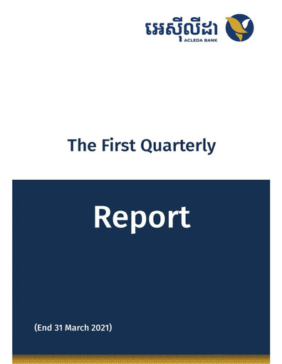 Thumbnail ACLEDA Bank Quarterly Report 2021-q1