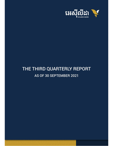 Thumbnail ACLEDA Bank Quarterly Report 2021-q3