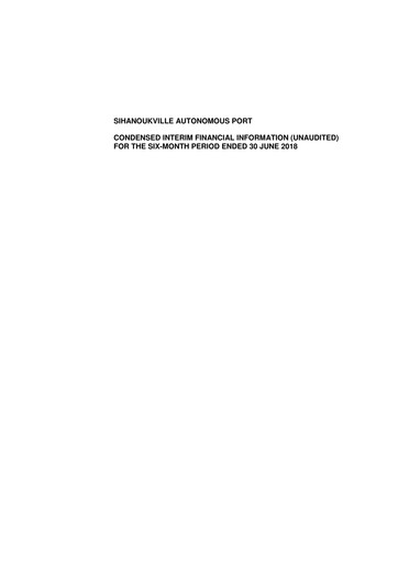 Thumbnail Sihanoukville Autonomous Port Financial Report 2018-h1