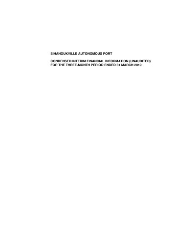 Thumbnail Sihanoukville Autonomous Port Quarterly Report 2019-q1