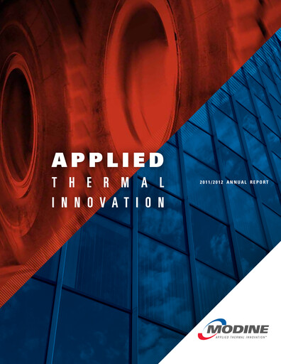 Thumbnail Modine Manufacturing
 Annual Report 2011-2012
