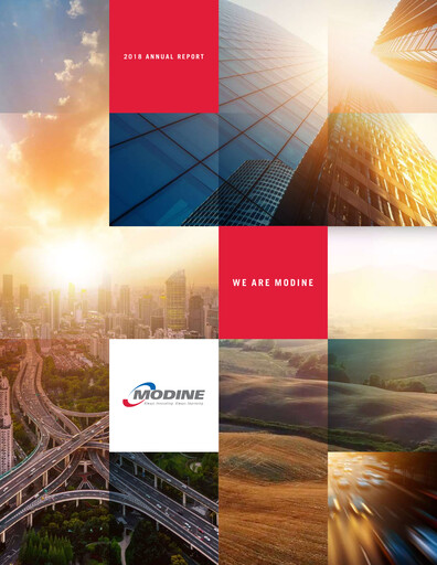 Thumbnail Modine Manufacturing
 Annual Report 2017-2018