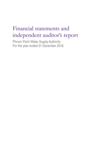 Thumbnail Phnom Penh Water Supply Authority Financial Statement 2016