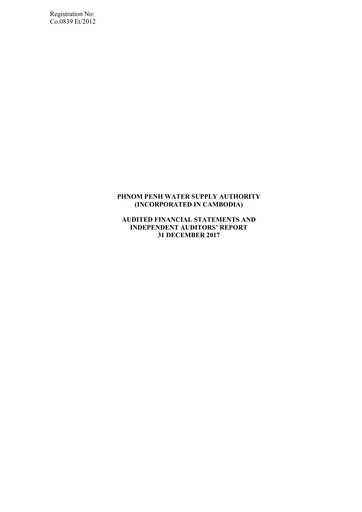 Thumbnail Phnom Penh Water Supply Authority Financial Statement 2017