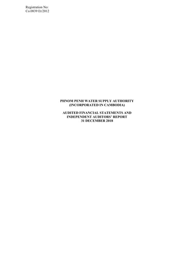 Thumbnail Phnom Penh Water Supply Authority Financial Statement 2018