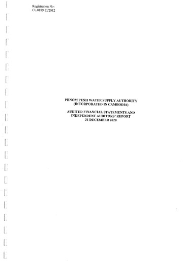 Thumbnail Phnom Penh Water Supply Authority Financial Statement 2020