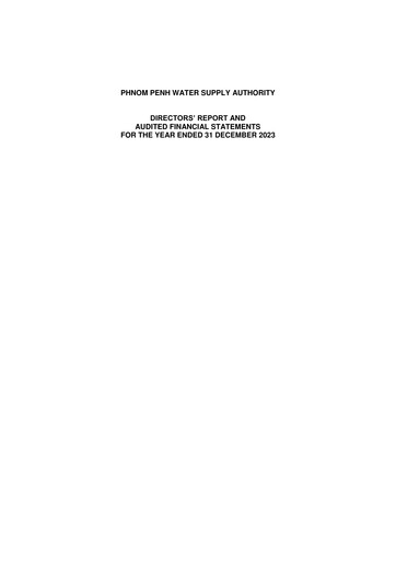 Thumbnail Phnom Penh Water Supply Authority Financial Statement 2023