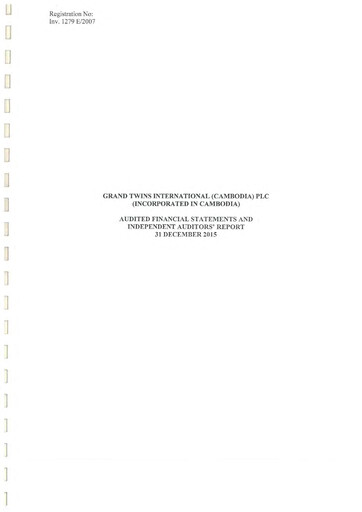 Thumbnail Grand Twins International Cambodia Financial Report 2015