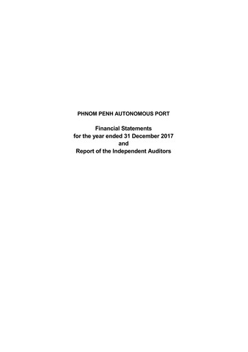 Thumbnail Phnom Penh Autonomous Port Financial Statement 2017