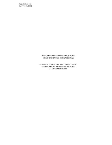 Thumbnail Phnom Penh Autonomous Port Financial Statement 2019