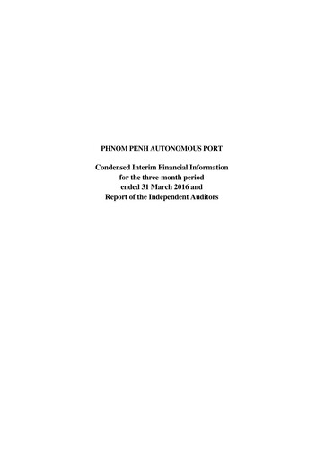 Thumbnail Phnom Penh Autonomous Port Quarterly Report 2016-q1