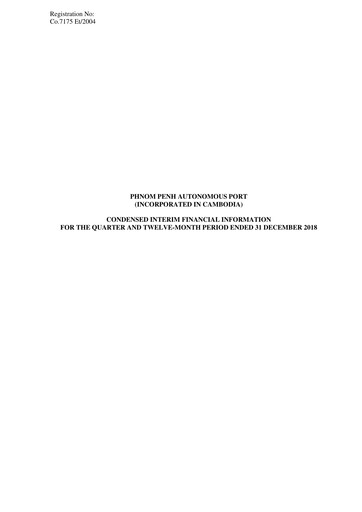 Thumbnail Phnom Penh Autonomous Port Quarterly Report 2018-q4