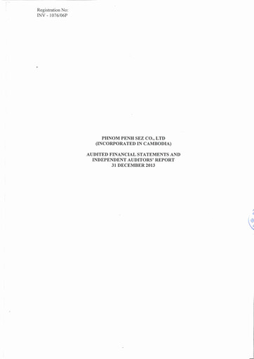 Vorschaubild Phnom Penh SEZ Finanzmitteilung 2013