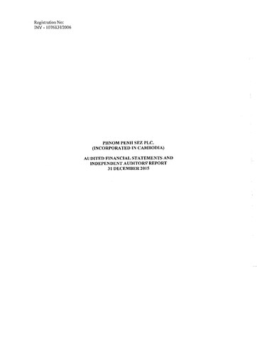 Vorschaubild Phnom Penh SEZ Finanzmitteilung 2015