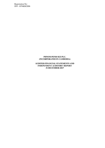 Vorschaubild Phnom Penh SEZ Finanzmitteilung 2017