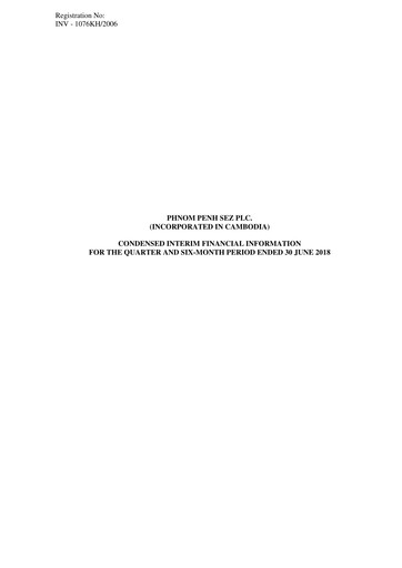 Vorschaubild Phnom Penh SEZ Finanzmitteilung 2018-h1