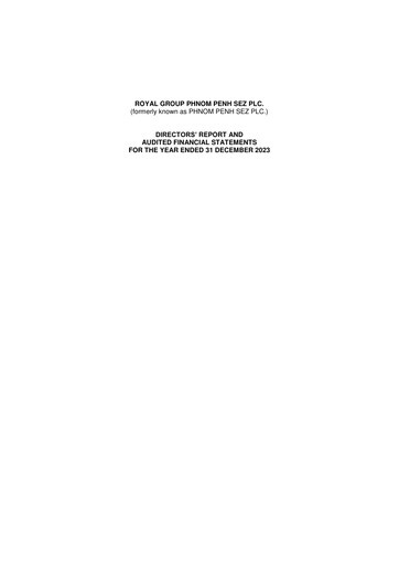 Vorschaubild Phnom Penh SEZ Finanzmitteilung 2023