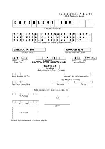 Thumbnail Emperador Brandy Quarterly Report 2024-q1