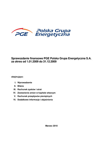 Thumbnail PGE Polska Financial Statement 2009