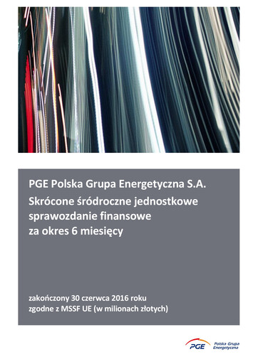 Thumbnail PGE Polska Financial Statement 2016-h1