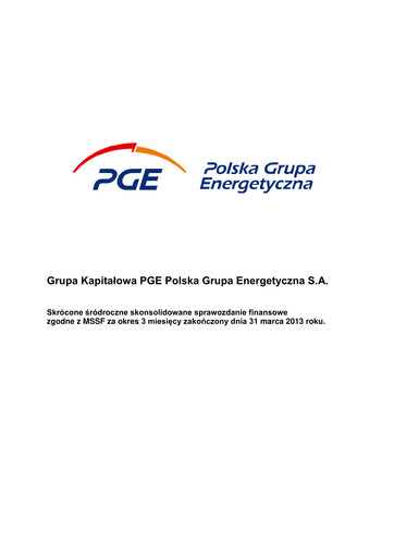 Thumbnail PGE Polska Quarterly Report 2013-q1