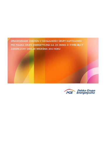 Thumbnail PGE Polska Quarterly Report 2013-q3