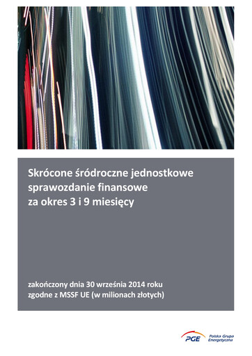 Thumbnail PGE Polska Quarterly Report 2014-q3