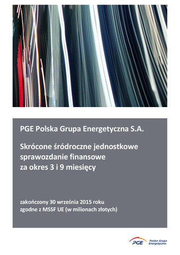Thumbnail PGE Polska Quarterly Report 2015-q3