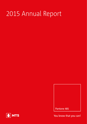 Thumbnail Mobile TeleSystems Annual Report 2015