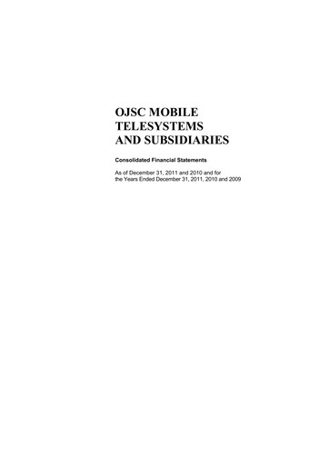 Thumbnail Mobile TeleSystems Financial Statement 2011