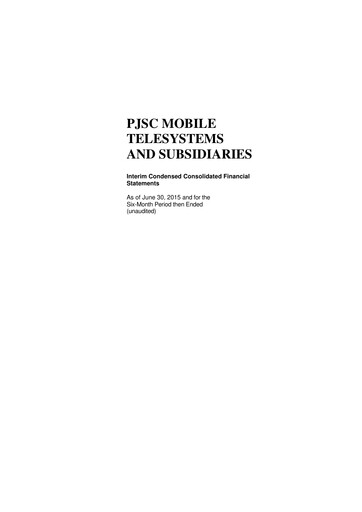 Thumbnail Mobile TeleSystems Financial Statement 2015-h1