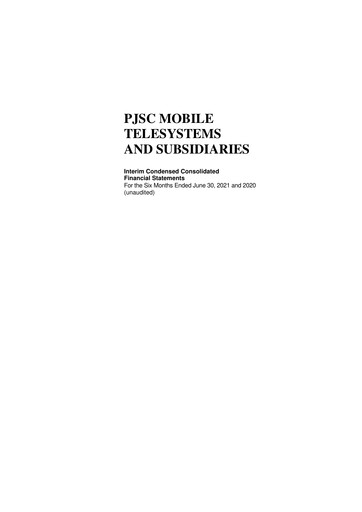 Thumbnail Mobile TeleSystems Financial Statement 2021-h1