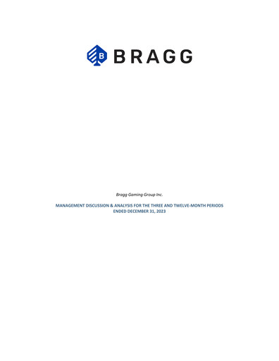 Thumbnail Bragg Gaming Group Annual Report 2023