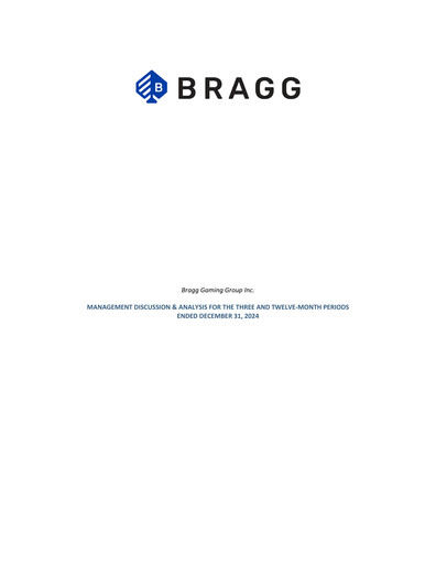 Thumbnail Bragg Gaming Group Annual Report 2024