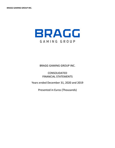 Thumbnail Bragg Gaming Group Financial Statement 2020