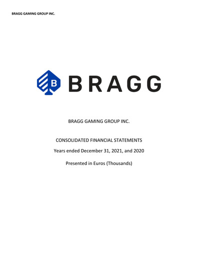 Thumbnail Bragg Gaming Group Financial Statement 2021
