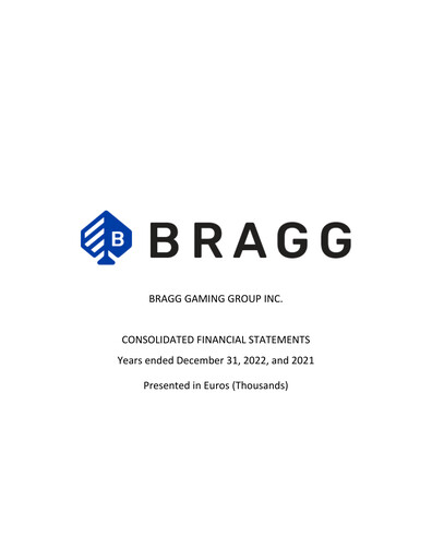 Thumbnail Bragg Gaming Group Financial Statement 2022