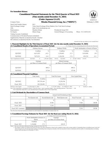 Thumbnail Mizuho Financial Group
 Quarterly Report 2025-q3