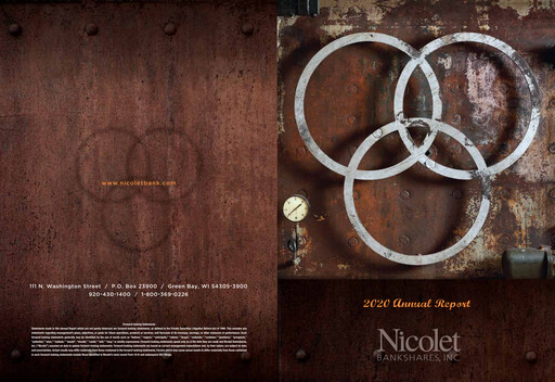 Thumbnail Nicolet Bankshares Annual Report 2020