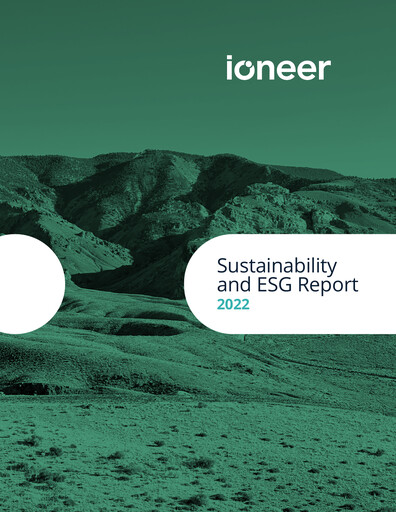 Thumbnail ioneer ESG Report 2022