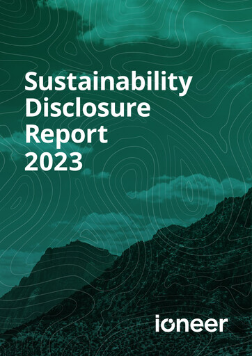 Vorschaubild ioneer Nachhaltigkeitsbericht 2023