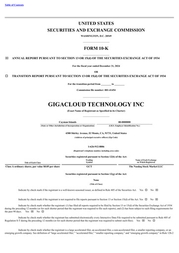 Thumbnail GigaCloud Technology Annual Report 2024