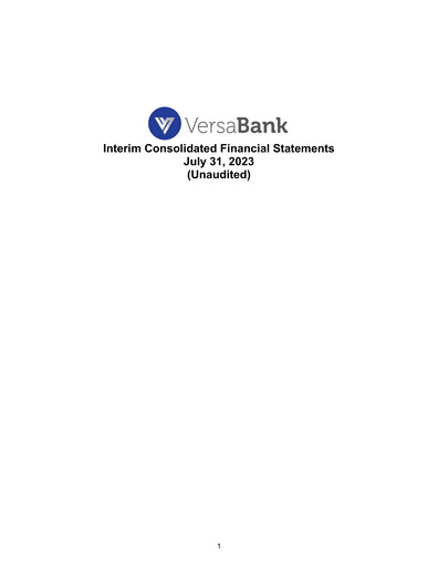 Vorschaubild VersaBank Finanzmitteilung 2023-q3