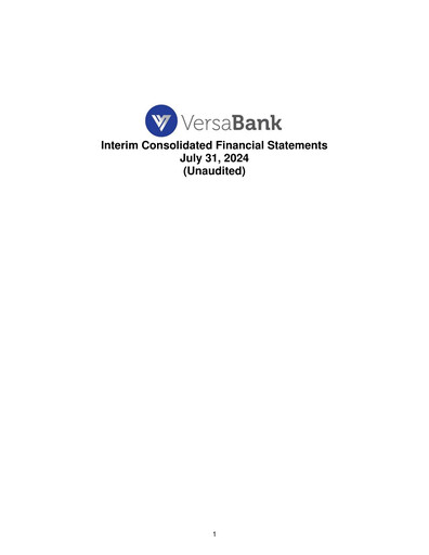 Vorschaubild VersaBank Finanzmitteilung 2024-q3