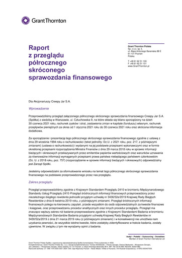 Miniature Creepy Jar Bilan financier 2021