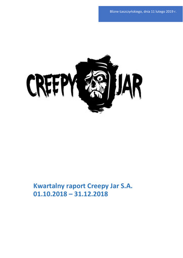Thumbnail Creepy Jar Quarterly Report 2018-q4