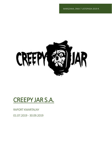 Thumbnail Creepy Jar Quarterly Report 2019-q3