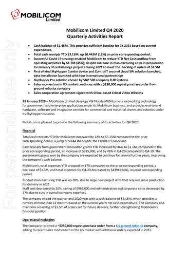 Thumbnail Mobilicom Quarterly Report 2020-q4