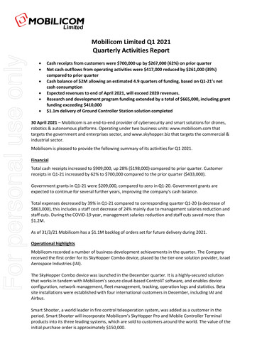 Thumbnail Mobilicom Quarterly Report 2021-q1