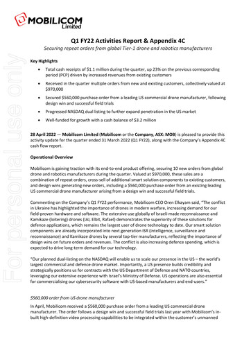Thumbnail Mobilicom Quarterly Report 2022-q1